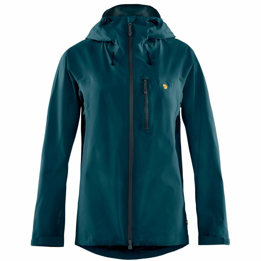 Clothing * | Fjallraven Online Store Women'S Bergtagen Lite Eco-Shell Jacket Waterproof Jacket Mountain Blue